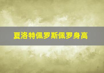 夏洛特佩罗斯佩罗身高