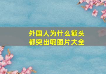 外国人为什么额头都突出呢图片大全