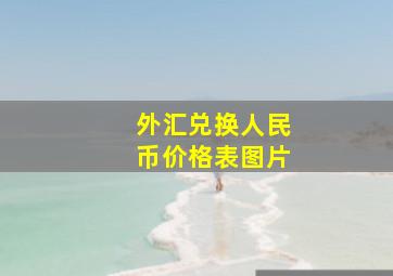 外汇兑换人民币价格表图片