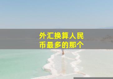 外汇换算人民币最多的那个