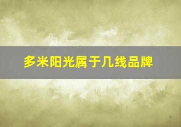 多米阳光属于几线品牌