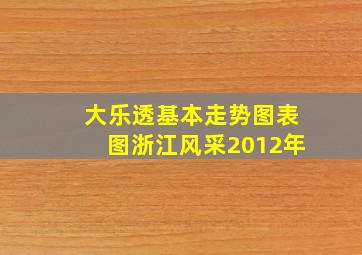 大乐透基本走势图表图浙江风采2012年