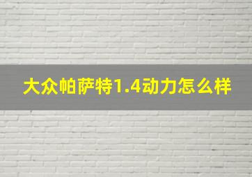 大众帕萨特1.4动力怎么样