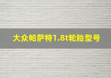 大众帕萨特1.8t轮胎型号