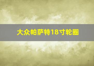 大众帕萨特18寸轮圈