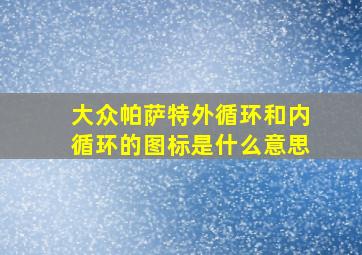 大众帕萨特外循环和内循环的图标是什么意思