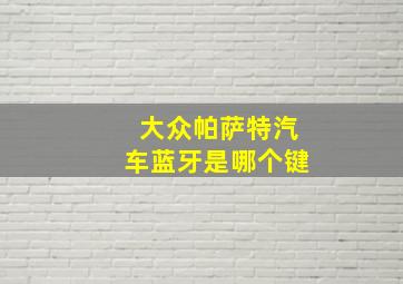 大众帕萨特汽车蓝牙是哪个键