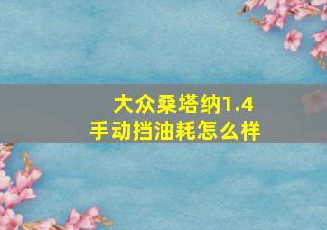 大众桑塔纳1.4手动挡油耗怎么样