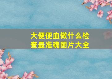 大便便血做什么检查最准确图片大全