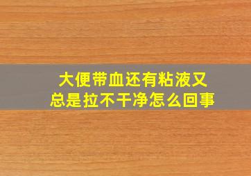 大便带血还有粘液又总是拉不干净怎么回事