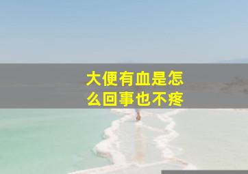 大便有血是怎么回事也不疼