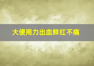 大便用力出血鲜红不痛