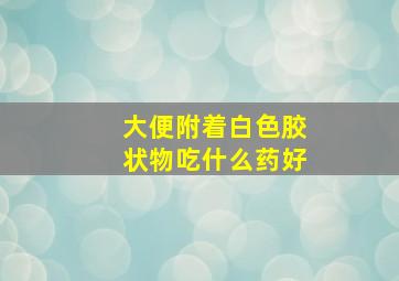 大便附着白色胶状物吃什么药好