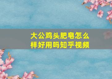 大公鸡头肥皂怎么样好用吗知乎视频