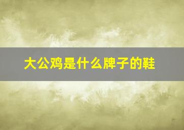 大公鸡是什么牌子的鞋