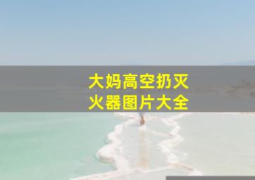 大妈高空扔灭火器图片大全