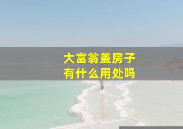 大富翁盖房子有什么用处吗