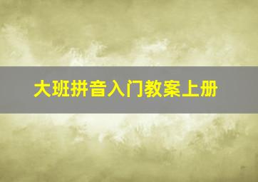 大班拼音入门教案上册