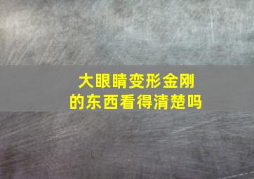 大眼睛变形金刚的东西看得清楚吗