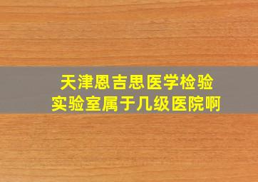 天津恩吉思医学检验实验室属于几级医院啊