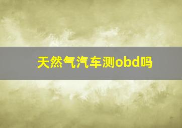 天然气汽车测obd吗