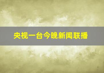 央视一台今晚新闻联播