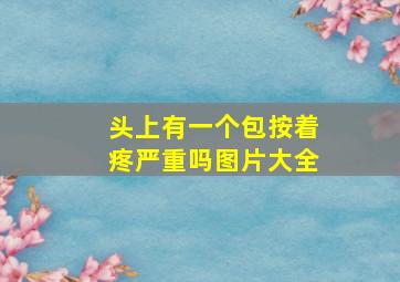 头上有一个包按着疼严重吗图片大全