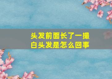 头发前面长了一撮白头发是怎么回事