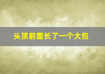 头顶前面长了一个大包