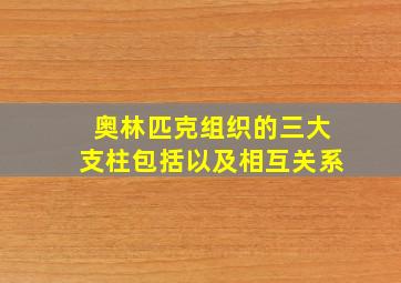 奥林匹克组织的三大支柱包括以及相互关系