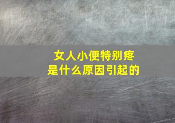 女人小便特别疼是什么原因引起的