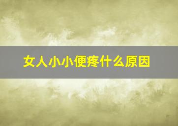 女人小小便疼什么原因