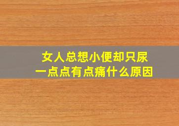 女人总想小便却只尿一点点有点痛什么原因