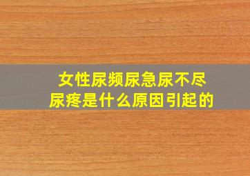 女性尿频尿急尿不尽尿疼是什么原因引起的