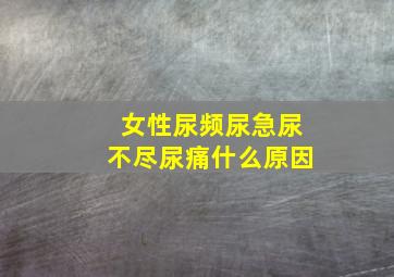 女性尿频尿急尿不尽尿痛什么原因