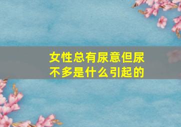 女性总有尿意但尿不多是什么引起的