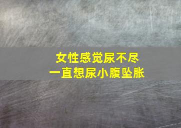 女性感觉尿不尽一直想尿小腹坠胀