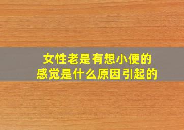 女性老是有想小便的感觉是什么原因引起的