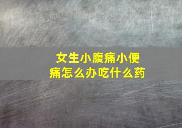 女生小腹痛小便痛怎么办吃什么药