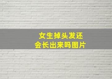 女生掉头发还会长出来吗图片