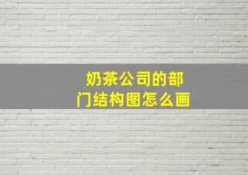 奶茶公司的部门结构图怎么画