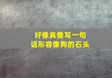 好像真像写一句话形容像狗的石头