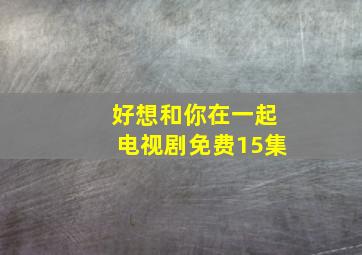 好想和你在一起电视剧免费15集