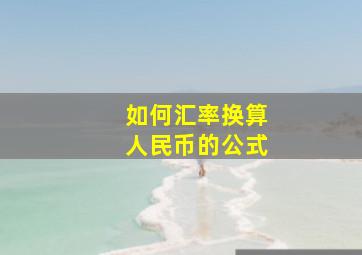 如何汇率换算人民币的公式