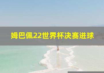 姆巴佩22世界杯决赛进球