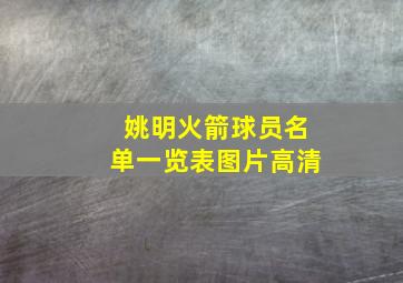 姚明火箭球员名单一览表图片高清