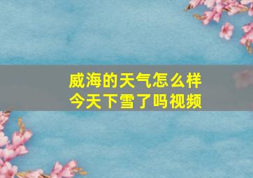 威海的天气怎么样今天下雪了吗视频