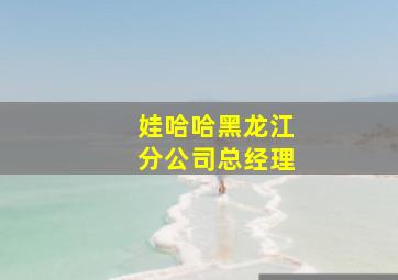 娃哈哈黑龙江分公司总经理