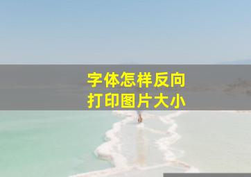 字体怎样反向打印图片大小