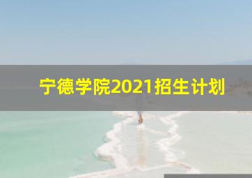 宁德学院2021招生计划